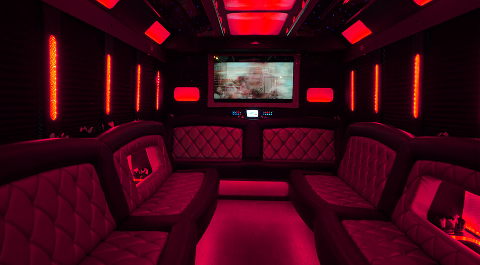 St Charles limo with red LED lighting